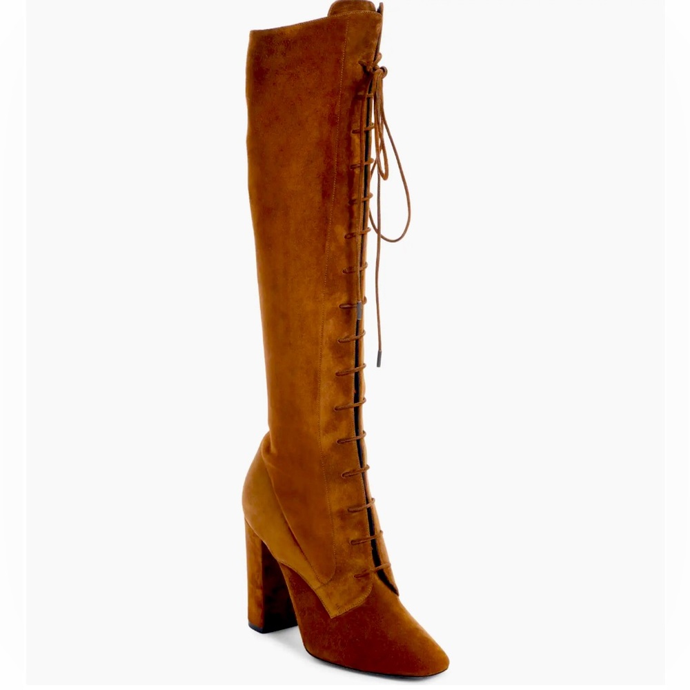 YSL Laura Over the Knee Lace Up Boot, Original Packaging and Box, Worn Once